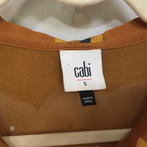 CAbi Sleeveless Button Blouse in Mustard - Picture 7 of 15